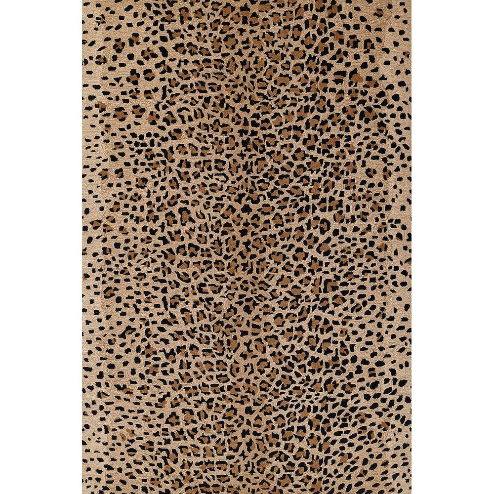 Erin Gates by Momeni Woodland Leopard Beige Hand Tufted Wool Area Rug