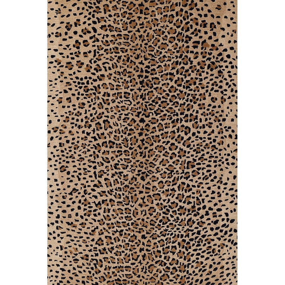 Erin Gates by Momeni Woodland Leopard Beige Hand Tufted Wool Area Rug