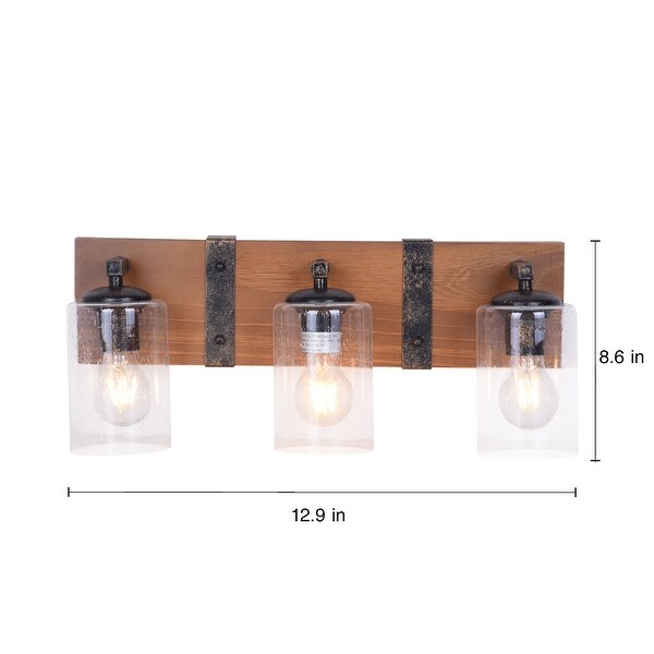 Wood and metal vanity light hot sale