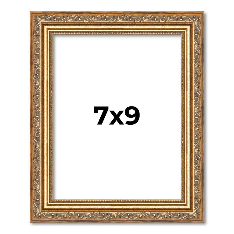 7x9 Frame Red Solid Wood Picture Frame Width 1.75 Inches | Interior Frame Depth 1 13/16 Inches