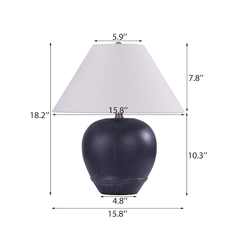 Global Accent Ceramic Table Lamp with Linen Shade