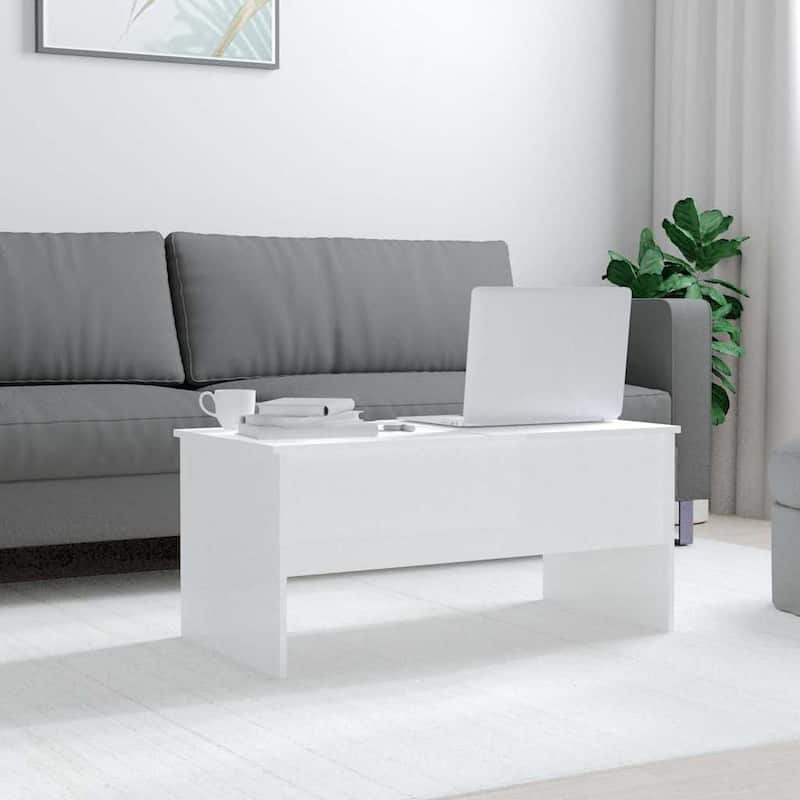 vidaXL Coffee Table Lift Top End Table Accent Side Sofa Table Engineered Wood - 40.2" x 19.9" x 18.3"