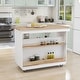 Rolling Kitchen Island with Storage,Two-sided island Cart on Wheels ...