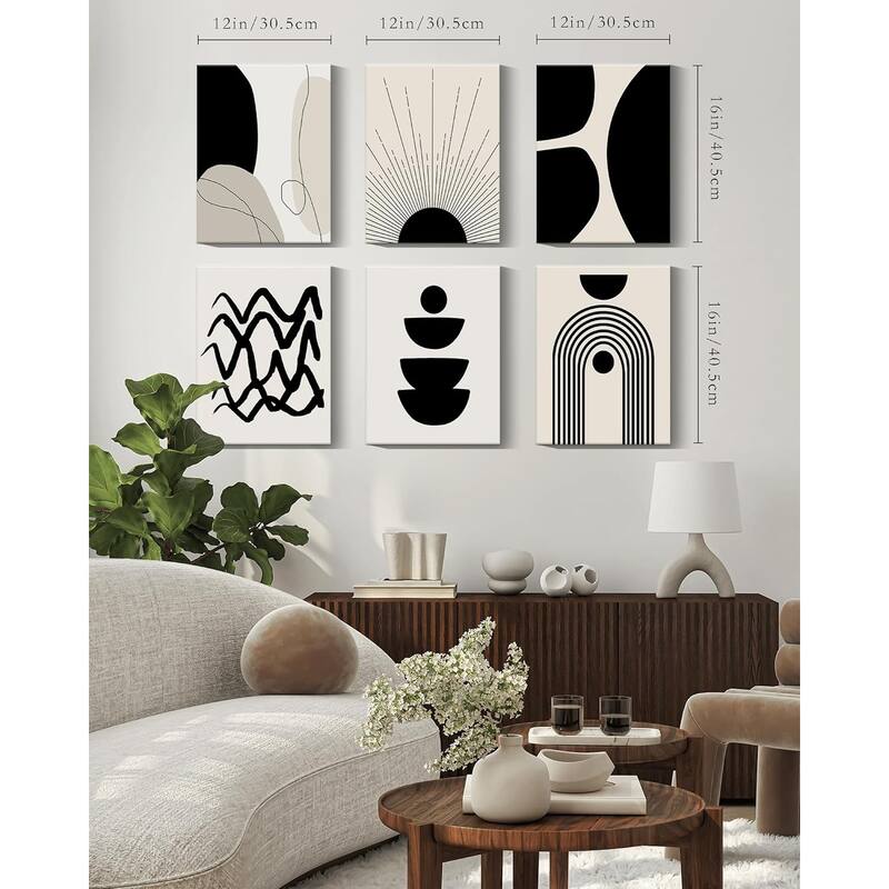 Abstract Boho Wall Art Minimalist Geometric
