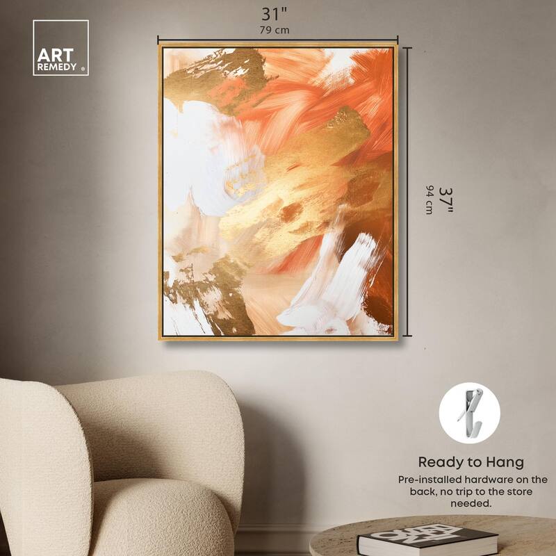 Golden Yellow Citrus Burst II Canvas by Art Remedy