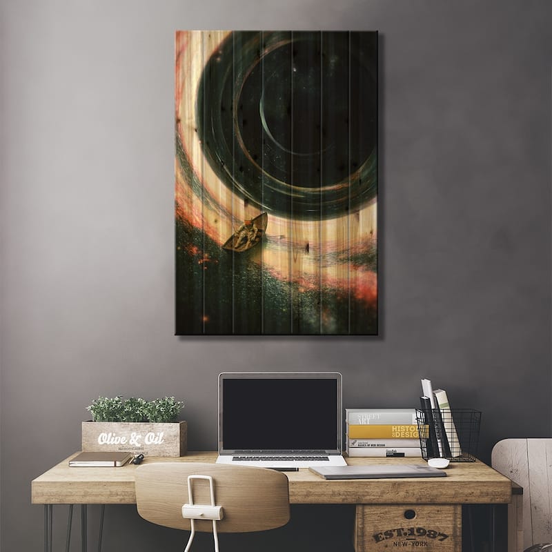 Lost Sailor Print On Wood by Nicebleed - Multi-Color