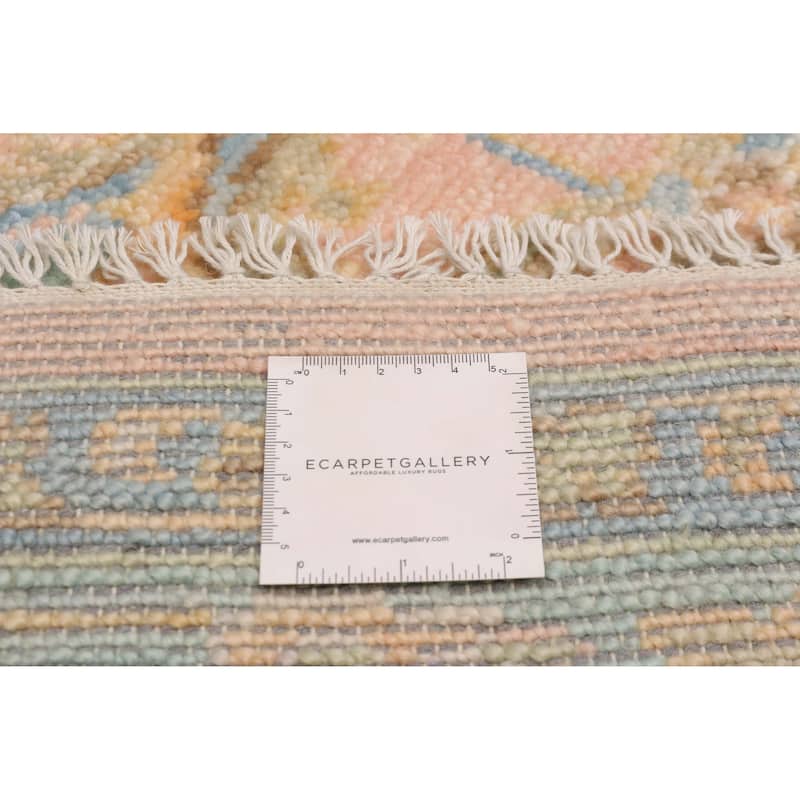 ECARPETGALLERY Hand-knotted Modern Oushak Coral Wool Rug - 8' 2" x 10' 4"