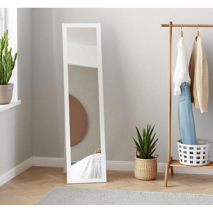 Full Length Glass Mirror, Freestanding Or Wall Mounted Dress Mirror - 14.5inx14.5in