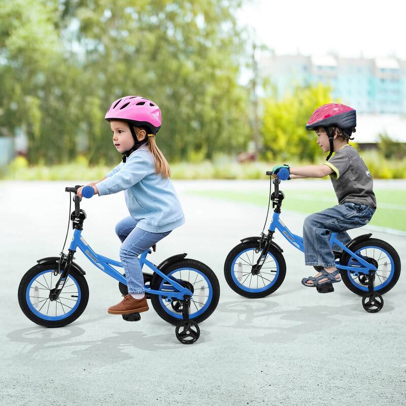 Costway 14" Kids Bike with Removable Training Wheels Adjustable Seat & - See Details