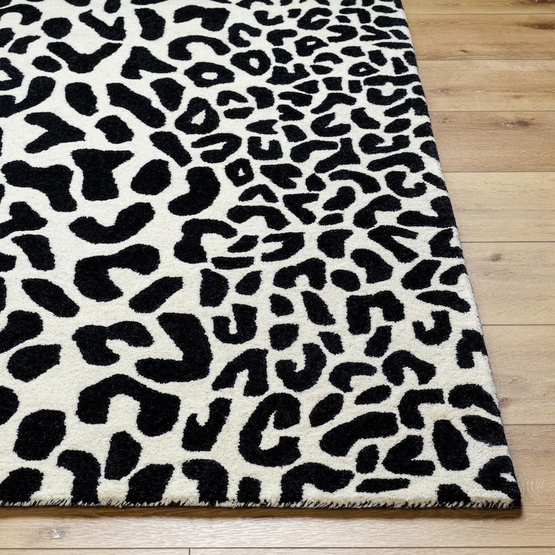 Hand-tufted Jungle Animal Print Wool Area Rug
