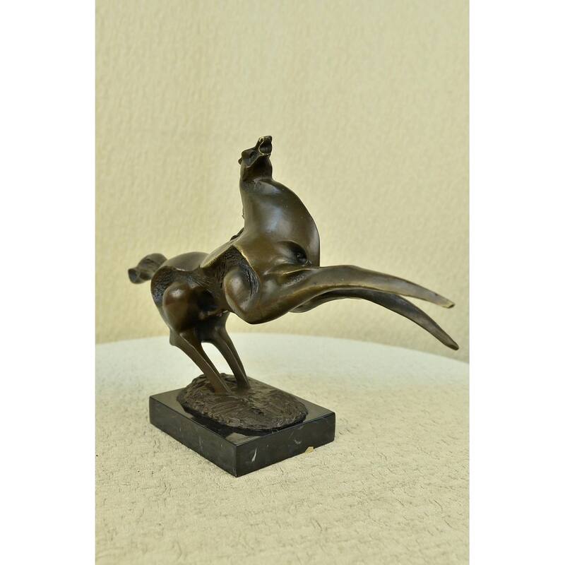 Large Abstract Modern Art Horse Gallops Bronze Sculpture Statue Figurine Figure