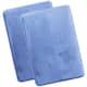 Clara Clark Ultra Soft Plush Bathroom Rug - Non-Slip, Velvet, Memory Foam Bath Mat - Set of 2 - Set of 2 20x32 - Calm Blue