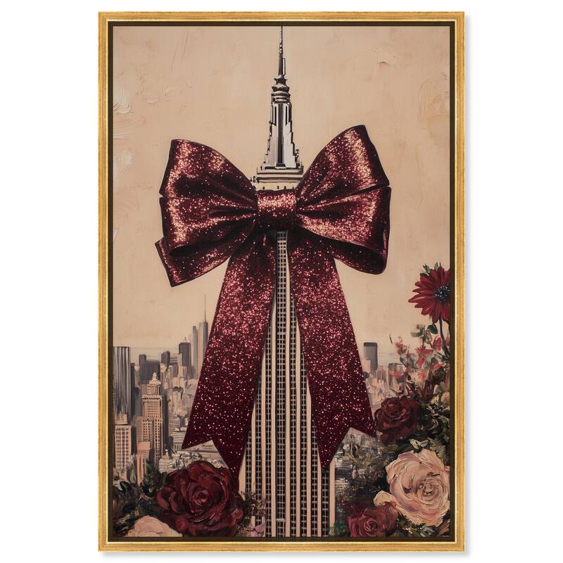 Sparkling Empire State Building Canvas by Art Remedy - Gold - 20" x 30"