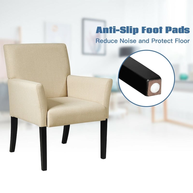 Executive Guest Chair Reception Waiting Room Arm Chair - 27.5" x 23" x 35.5" (L x W x H)
