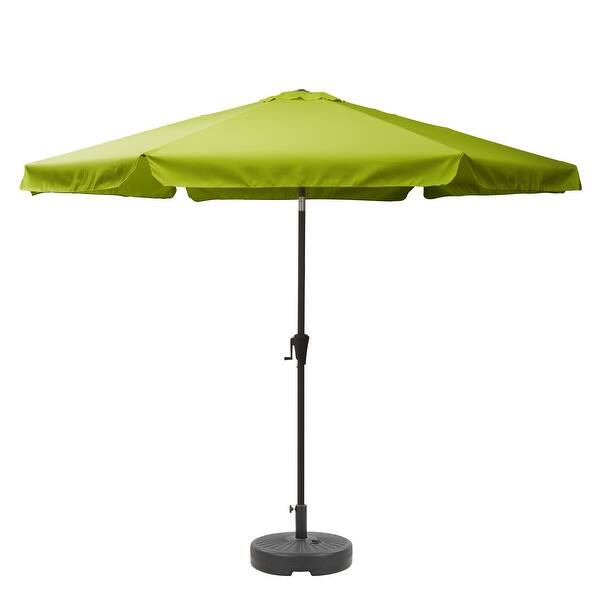 Shop Corliving 10 Round Tilting Lime Green Patio Umbrella With Round Base Overstock 31730715