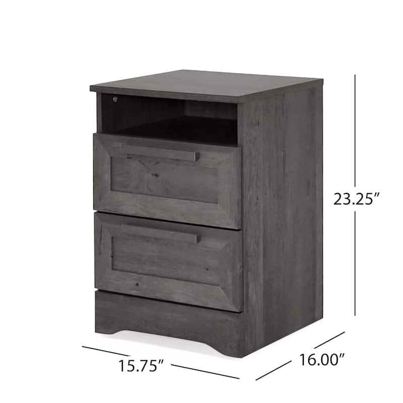 Danbury Rustic 2 Drawer Nightstand by Christopher Knight Home