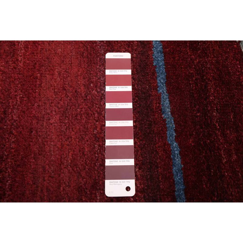 ECARPETGALLERY Hand-knotted Peshawar Ziegler Dark Red Wool Rug - 5'0 x 7'1