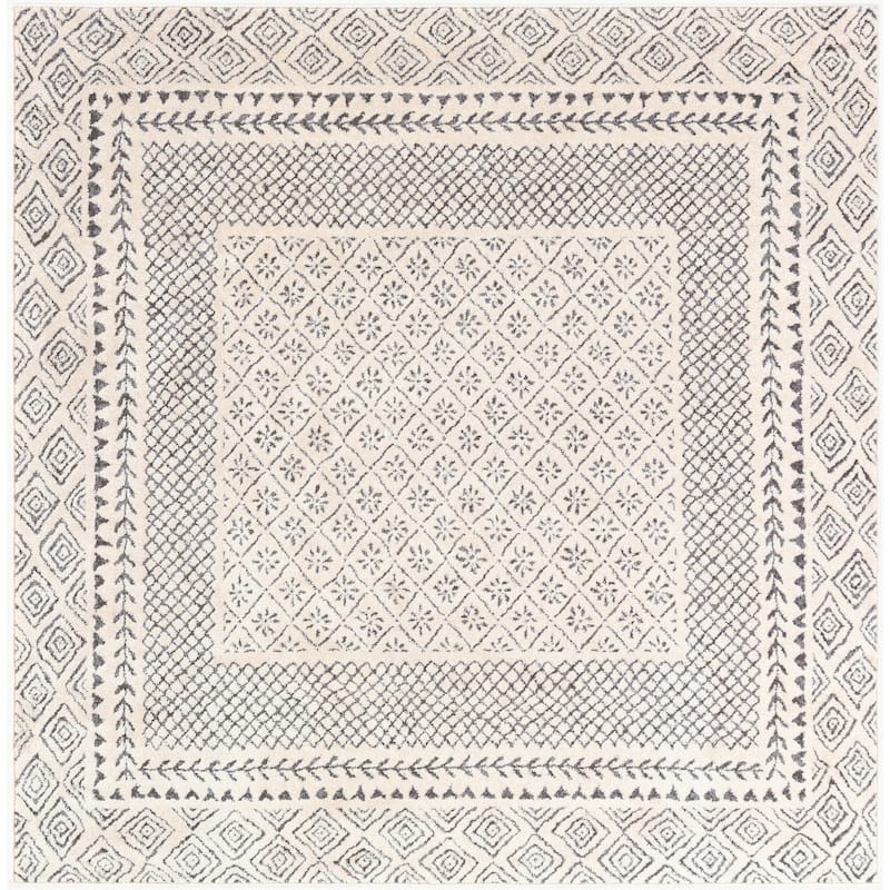 Livabliss Bahar Eclectic Border Area Rug