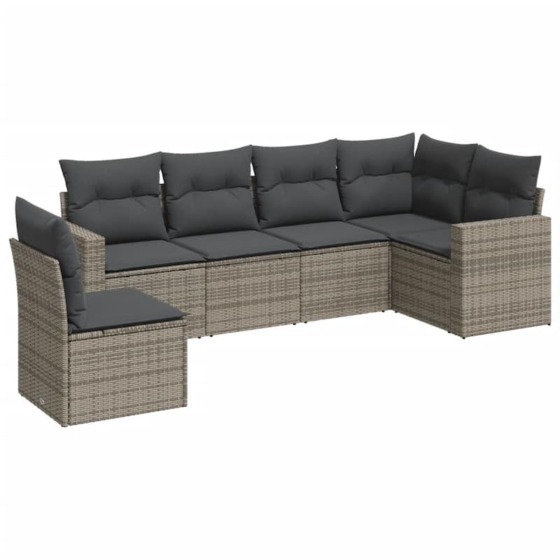 vidaXL Garden Sofa Set Gray - 24.4 x 25.8 x 27.2