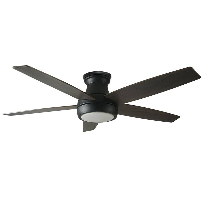 Good Housekeeping 52" Lanier Falls Indoor 5-Blade Ceiling Fan with Integrated LED & Remote Control - Matte Black