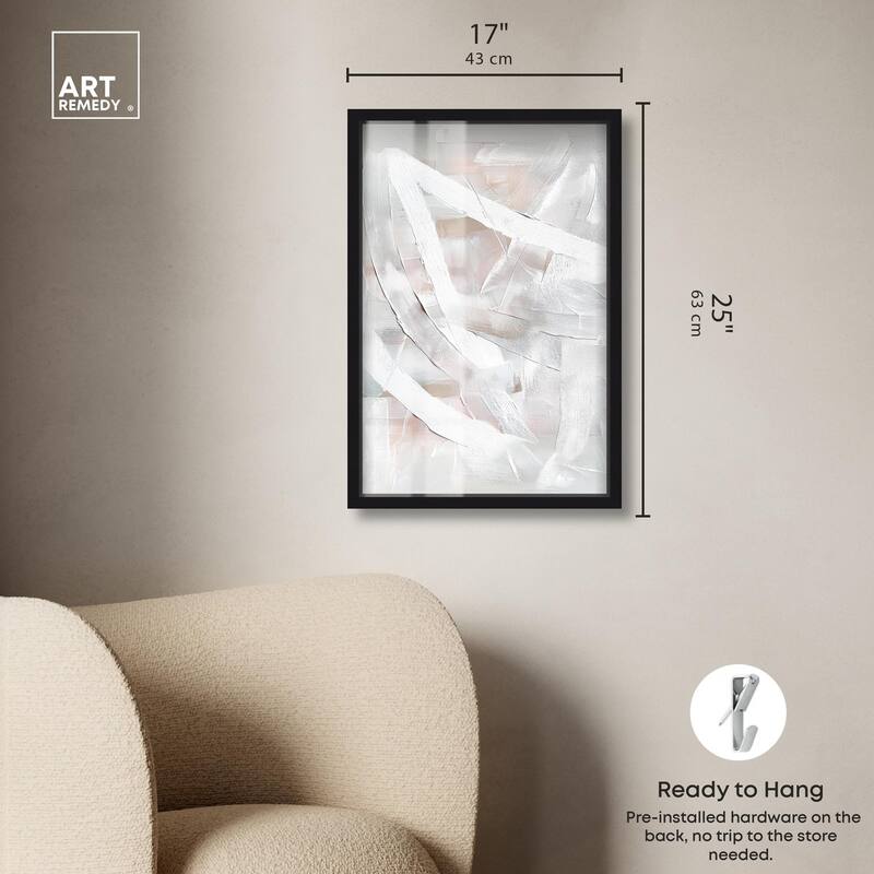 Thick White Texture I Shadowbox by Art Remedy