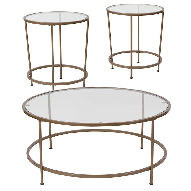 31.5" Round Coffee Table in Concrete Finish