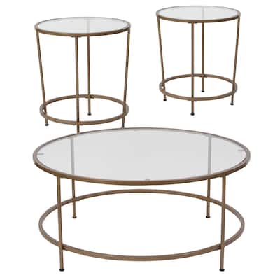 31.5" Round Coffee Table in Concrete Finish