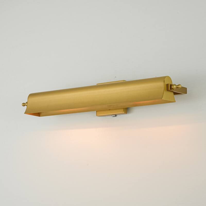 2-Light Black/Glod Modern Metal Wall Sconce with Sleek Cylindrical Design for Living Room & Bedroom - 2 Light - Gold