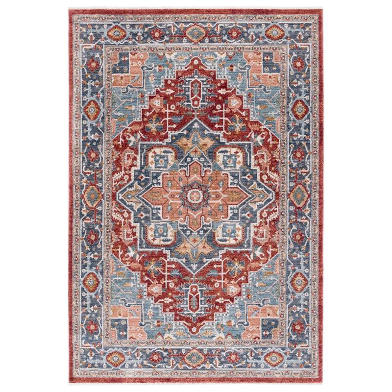 Lauren Ralph Lauren Samuela Traditional Rug - 6' x 9'2" - Beige/Blue Red