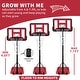 preview thumbnail 5 of 21, Roomfitters Portable Basketball Hoop with 28 Inch Backboard, Adjustable Height 4.8-7.7ft and Stable Base with Wheels