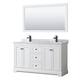 Option White / White Carrara Marble Top / Matte Black