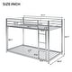 preview thumbnail 51 of 65, Metal Low Bunk Bed with Ladder & Fence