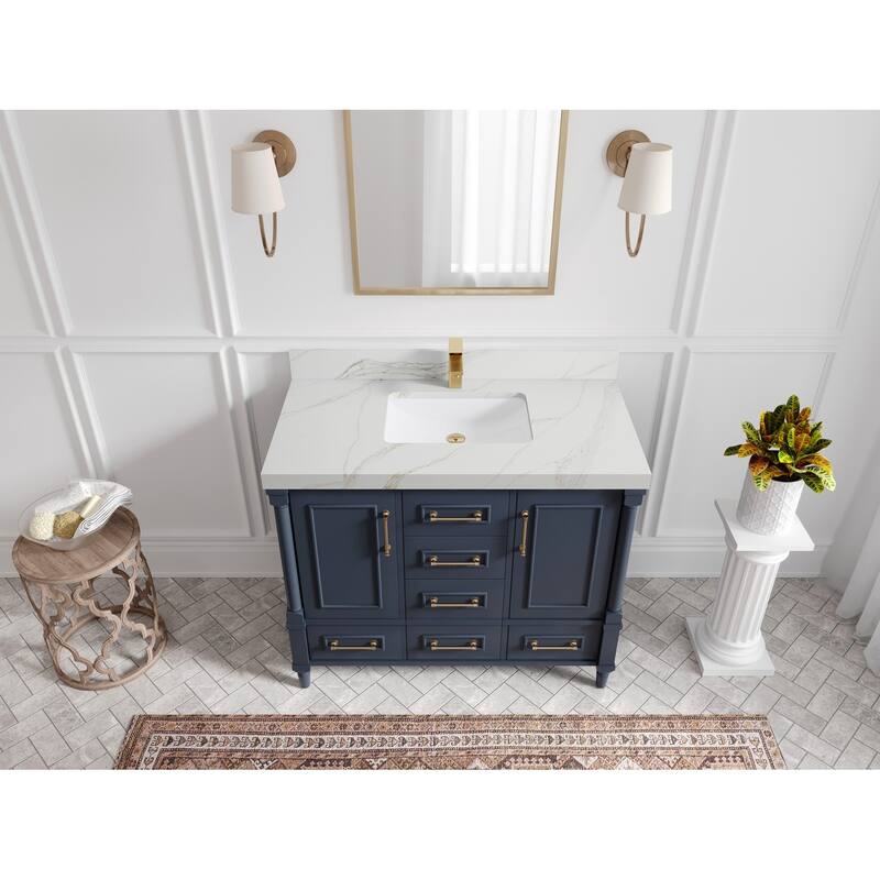 Willow Collections 42 in. W x 22 in. D Aberdeen Single Bowl Sink Bathroom Vanity with Countertop