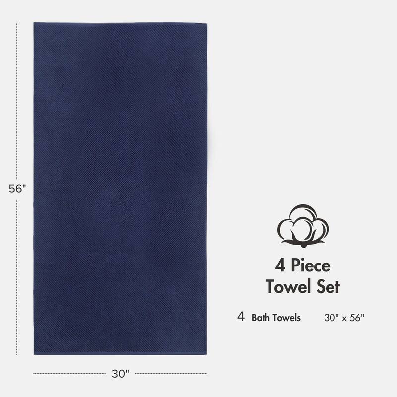 Madison Park Diagonal Ribbed Cotton Quick Dry Towel Set