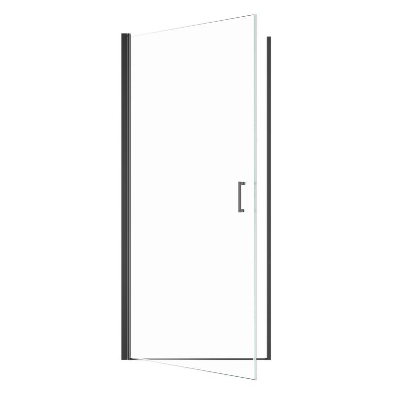 GDFStudio - Modern America Design Semi-Frameless Circular Pivot Shower Door with 1/4" SGCC Tempered Glass & Magnetic Soft-close