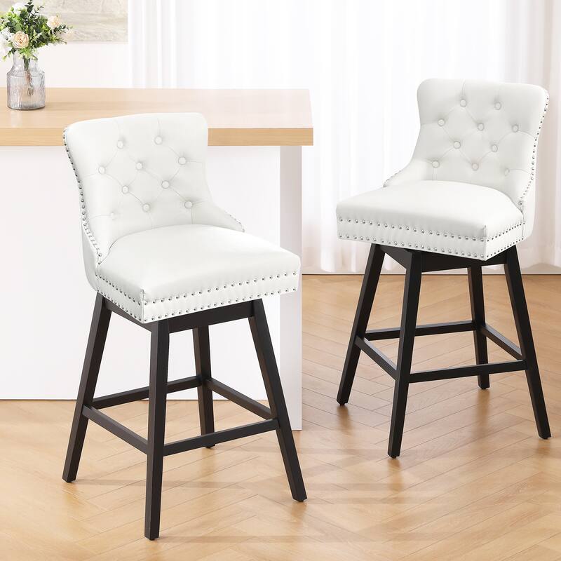 26"/30" Faux Leather Swivel Counter or Bar Height Stools