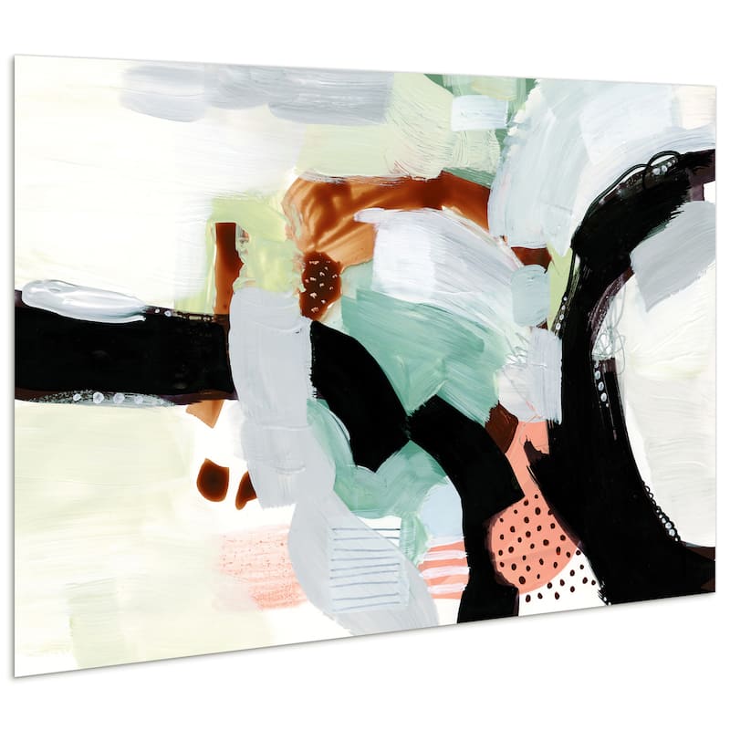 "Synchronal I" Frameless Free Floating Tempered Art Glass Wall Art by EAD Art Coop