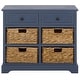 preview thumbnail 33 of 73, SAFAVIEH Cape Cod 6-Drawer Storage Unit - 30" W x 13" D x 28" H Blue