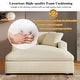 preview thumbnail 3 of 31, Classic Oversized Chaise Lounge Chair in Soft Cream Fabric with Sturdy Solid Wood Legs, 53.5'' x 70.9'' for Maximum Comfort