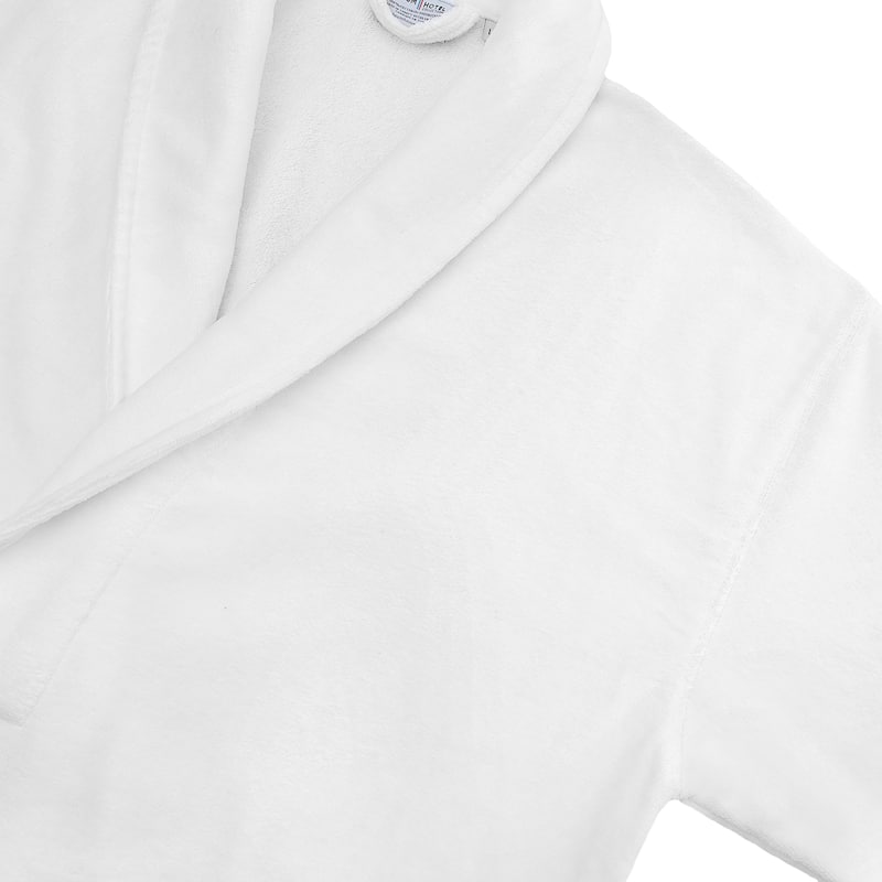 Authentic Hotel and Spa 100% Turkish Cotton Unisex Anovia Velour Bathrobe