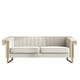 preview thumbnail 16 of 18, Mid-Century Channel Tufted Velvet Sofa with Metal Legs