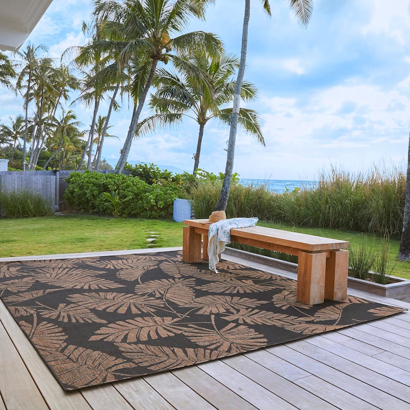 Reyn Spooner Tradewinds Hawaiian Tropical UV Protected Polypropylene Flatweave Indoor/ Outdoor Area Rug Collection