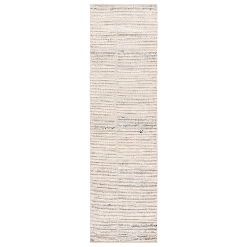SAFAVIEH Handmade Pine Gundega Wool Rug - Ivory/Light Grey - 2'3" x 8' Runner