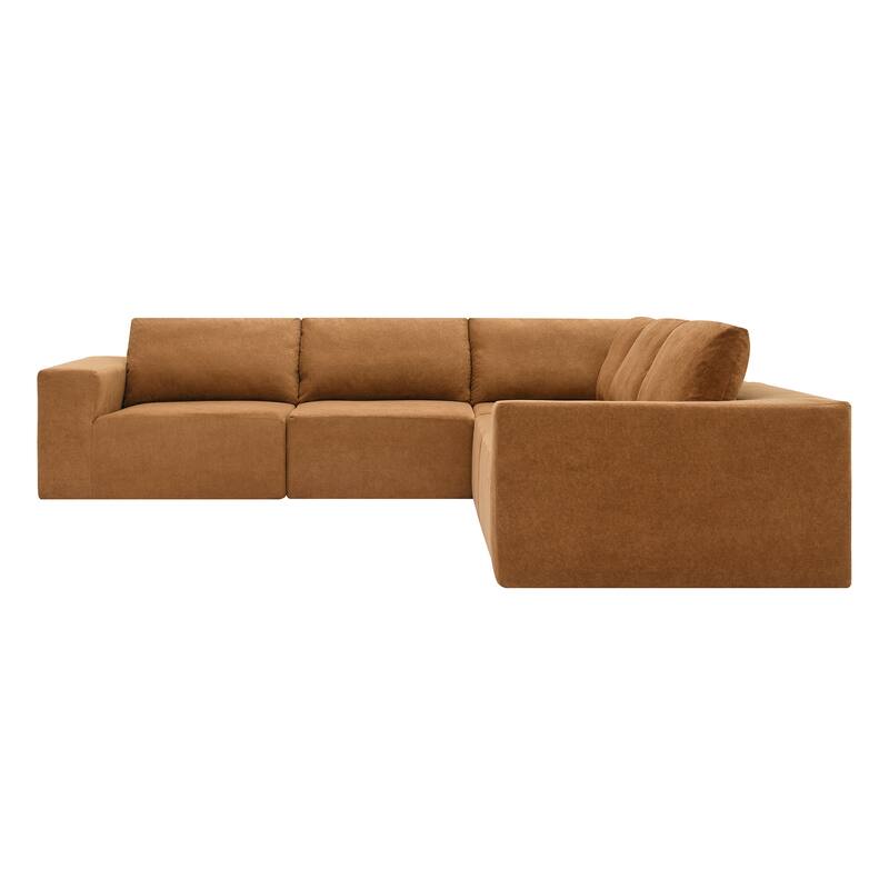 147" Fabric Modular Sectional Sofa with No Assembly, Wide Seats & Cloud Comfort
