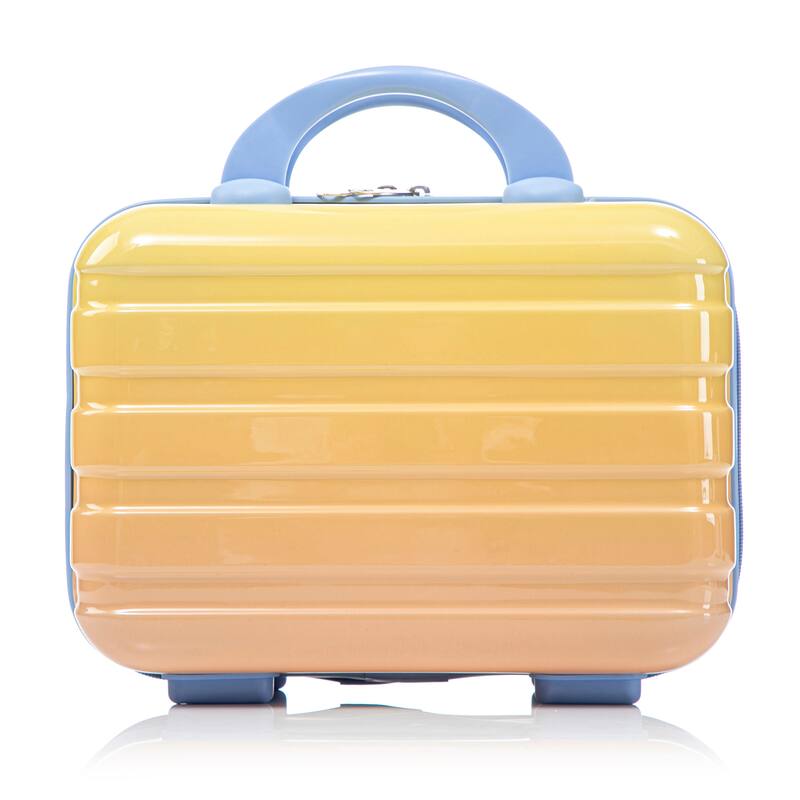Spinner Wheel Luggage with Combination Lock Blue Yellow