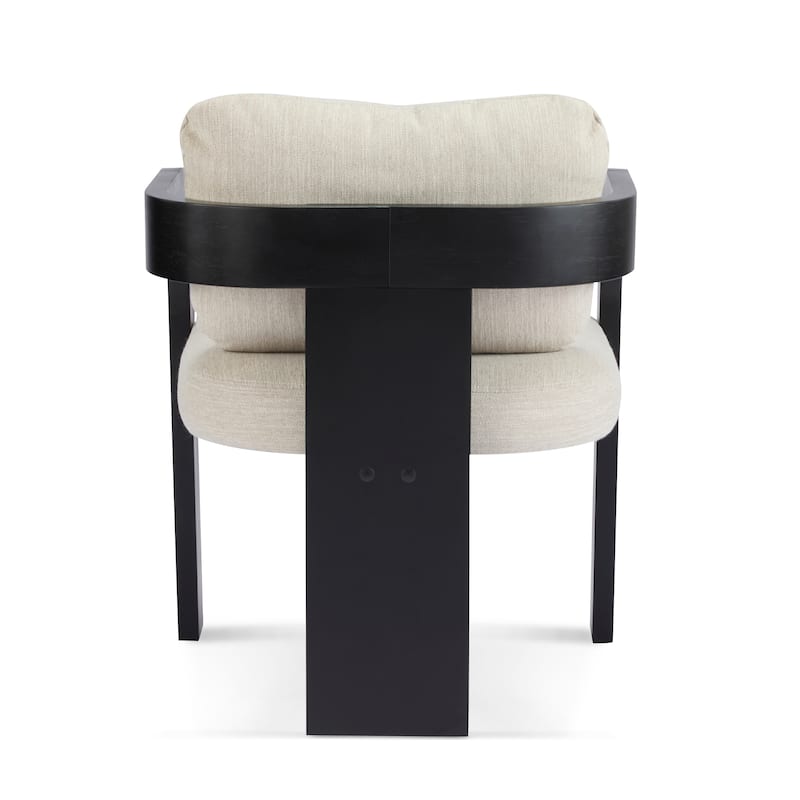 Dining Room Chairs Set of 2 Modern Fabric Armchair for Living Room, Comfy Upholstered Accent Chairs with Wood Legs, Pillow Back