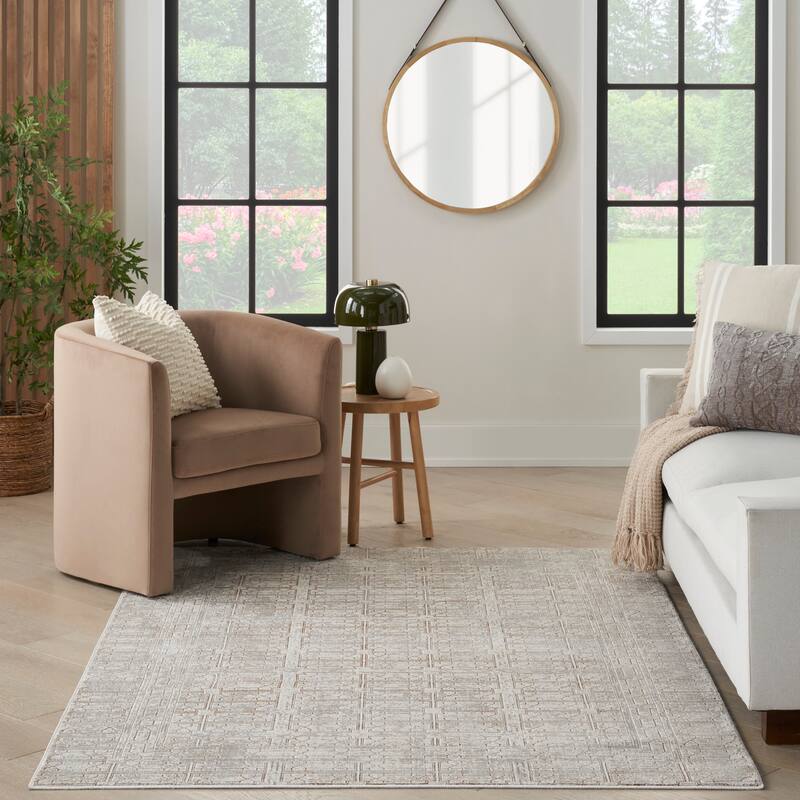 Nourison Desire Indoor Beige Geometric Area Rug