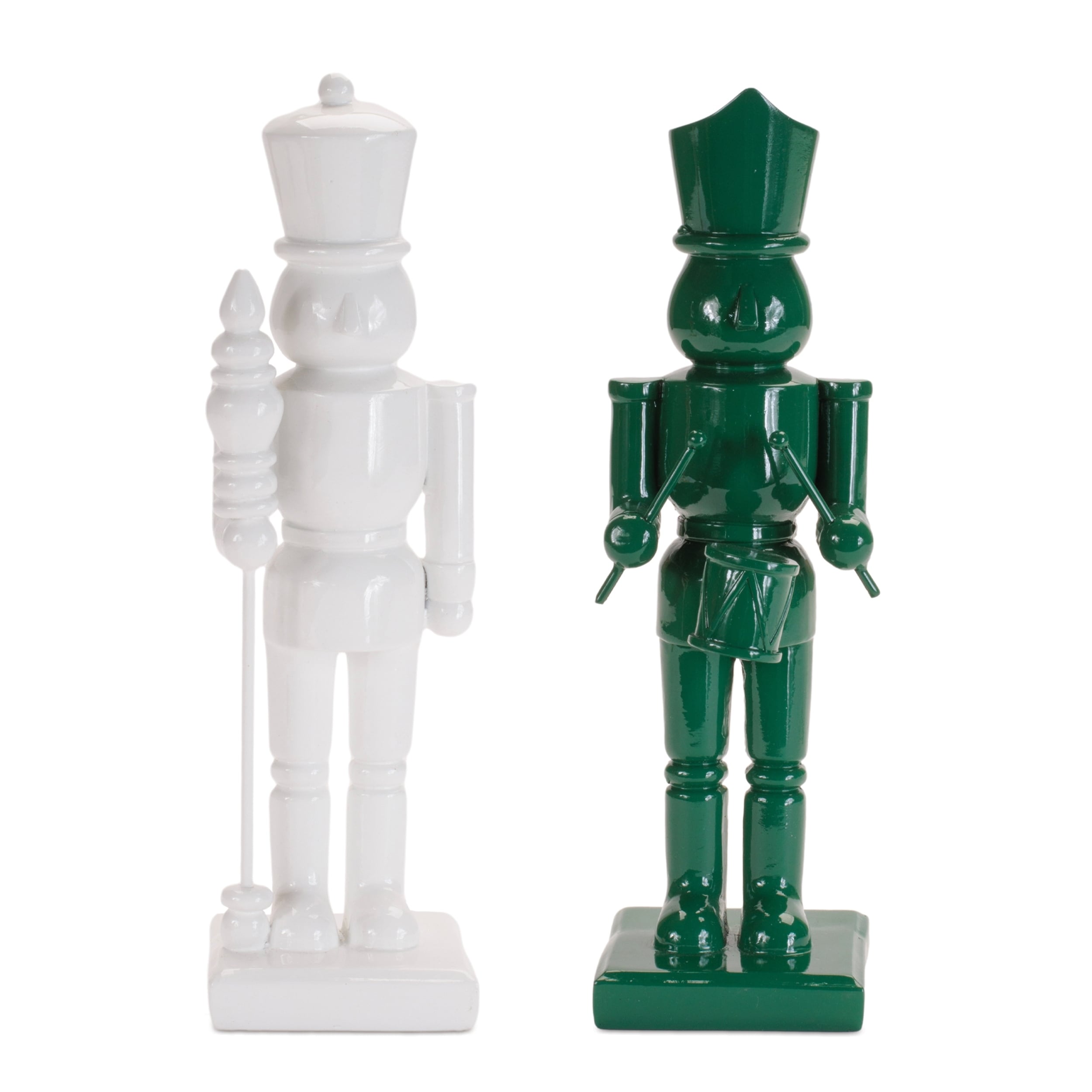 Glossy Nutcracker Soldier Figurines (Set of 2)