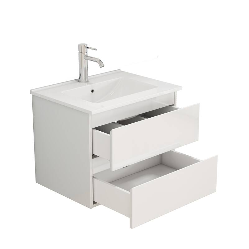 36" Bathroom Vanity Cabinet with Sink Top Combo Set, Black ,Single Sink,Shaker Cabinet with Soft Closing Door and 3 Drawers