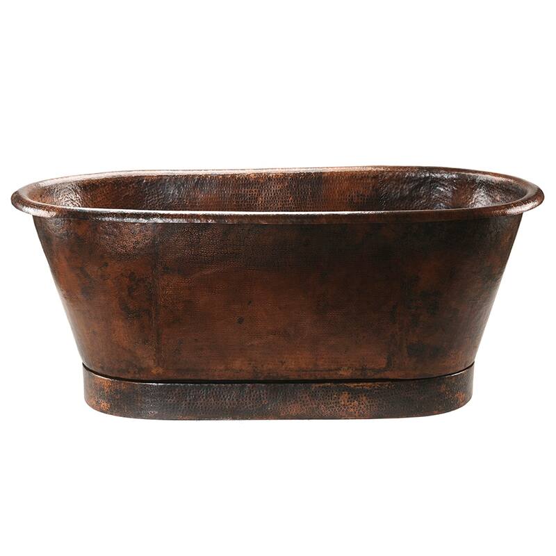 72-in Hammered Copper Modern Style Bathtub in Oil Rubbed Bronze (BTM72DB)